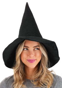 PRICES MAY VARY. Size: Standard 100% polyester sculpted velour fabric Stiffened brim won't flop downward Velour outer surface is sculpted in a reptile hide pattern Hat crown is 14 high Brim is 5" wide Defy the wizard and save your friends (yes, even the blonde one) in this exclusive, officially licensed Elphaba Witch Hat for Women! The tall hat has a classically pointed crown and a wide brim that is sewn with a hidden wire so that it can be posed and bent. The black material is textured with a f Classic Witch Costume, Men In Stockings, Reptile Hide, Baby Carrier Cover, Tall Hat, Magical Powers, Green Skin, Witch Halloween Costume, Velour Fabric