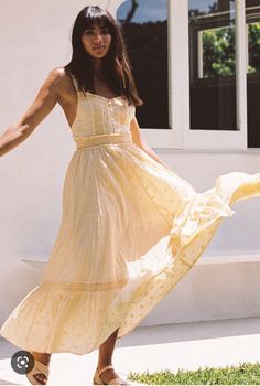 arnhem joan sundress in sunshine Bohemian Clothes Women, Arnhem Clothing, Free Spirited Woman, Byron Bay, Beautiful Summer, Crochet Lace, Sweetheart Neckline, Floral Embroidery, Open Shoulder