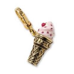 Pink Swarovski Crystals Adorn This Yummy Strawberry Ice Cream Cone Gold Lobster Clasp Brand New Old Stock. Strawberry Ice Cream Cone, Serve Ice Cream, Soft Serve Ice Cream, Juicy Couture Jewelry, Pink Swarovski, Strawberry Ice Cream, Soft Serve, Ice Cream Cone, Juicy Couture