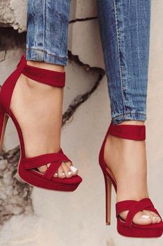 Talon  rouge 👠 Shoes Design, Red High Heels, Western Boots Women