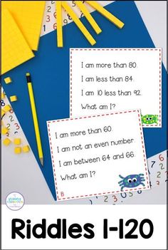 riddles i - 120 for kids to practice number recognition