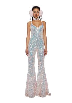 base Women’s 70s Disco Fashion, Pink Sparkly Jumpsuit, Disco Era Fashion, 70s Ideas, Metallic Costume, Iridescent Fashion, Sequins Pants, 70s Fashion Disco, Glitter Jumpsuit