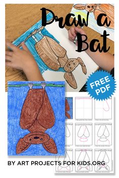 an art project for kids to draw a bat