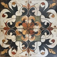 an artistic tile design is shown in this image