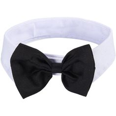 a black bow tie on a white headband