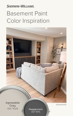 the basement paint color is available in several different colors and finishes, including white or gray