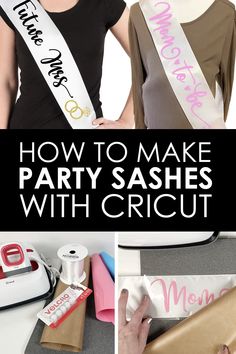 how to make party sashes with cricut