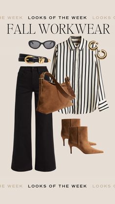 Shop Madewell and other curated products on LTK, the easiest way to shop everything from your favorite creators. Fall Fashion Collage, Brown Pants Work Outfit, Trendy Work Outfits For Women, Transeasonal Outfits, Wfh Fashion, Chic Mom Outfits, Camel Outfit, Fall Workwear, Classic Style Outfits