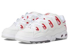 Osiris D3 OG - Men's Shoes : White/Red/Grey : Sport a chill look wearing the Osiris D3 OG Shoes. Man-made upper and lining. Lace-up closure. Signature brand logo detailing on the upper and insole. Man-made outsole. Imported. Measurements: Weight: 1 lb 4 oz. Measurements: Weight: 1 lb 4 oz Product measurements were taken using size 9, width D - Medium. Please note that measurements may vary by size. Weight of footwear is based on a single item, not a pair. Osiris D3, Baby Lion Cubs, Osiris Shoes, Chunky Shoes, Arte Inspo, Shoes White, Pretty Shoes, White And Red, Red And Grey