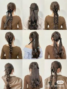 Cool Hair Designs, Cute Quick Hairstyles, Hair Style Korea, Curls For Long Hair, Easy Hairstyles For Medium Hair