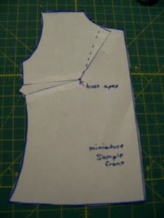 a piece of paper that has been cut out to be used as a sewing project