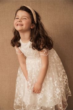 Fall Flower Girl Dresses, Bridal Party Flowers, Ivory Flower Girl Dresses, Vintage Girls Dresses, Anthropologie Wedding, Floral Overlay, 2022 Wedding