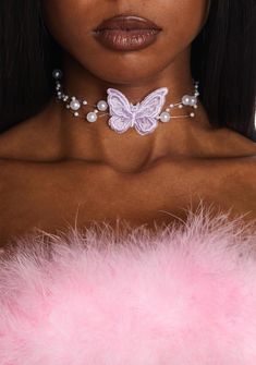 base Fairytale Core, Celestial Floral, Asian Baddie, Butterfly Choker Necklace, Noble Woman, Pink 2000s, Hard Summer, Butterfly Choker, Rave Looks