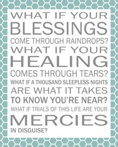 a poster with the words, what if your blessing?