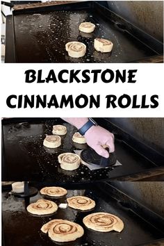 Easy Blackstone Cinnamon Rolls You Should Try Today Camping Breakfast Blackstone, Flat Top Desserts, Camping Food On Griddle, Black Stone Cinnamon Rolls, Black Stone Flat Top Grill Recipes, Baked Potatoes On Blackstone Griddle, Smashed Cinnamon Rolls On Blackstone, Things To Cook On The Blackstone, Blackstone Recipes For Beginners