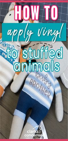 Customize your favorite stuffed animals with iron-on! Here are a few tips for how to use vinyl on stuffed animals! This is a great Cricut DIY project using the EasyPress Mini - great baby shower gift! via @clarkscondensed Baby Cricut Projects, Baby Gifts Cricut, Cricut Easy Press Mini, Iron On Vinyl Projects, Crafts For Room, Easy Press Mini, Cricut Iron On Vinyl, Cricut Gifts, How To Use Cricut