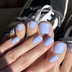 Nagellack Trends, Summer Gel Nails, Cute Gel Nails, Blue Nail, Manicure Y Pedicure, Chic Nails