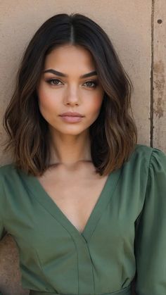 Chic Collarbone-Cut Creations: 15 Hairstyle Ideas for Every Occasion 35 Long Bob Brunette, Collarbone Length Hair, 2024 Hair Trends, Hair Extensions For Short Hair, Fall Hair Cuts, Long Bob Hairstyles, Mid Length Hair, Hair Inspo Color, Medium Hair Cuts