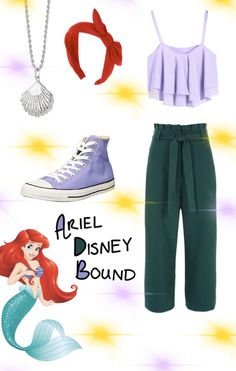 ariel the little mermaid costume for girls with converse sneakers and headbands on top