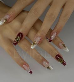 nail inspo   #nails #nailart #nailartideas #frenchnails #coquettenails #christiannails Nails Christian Design, Jesus Nails Designs Faith, Christmas Nails With Cross, Catholic Nail Art, Bible Nails, Christian Nails Designs, Church Nails, Religious Nails, Christian Nail Art