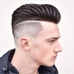 This modern pomp features a high fade, shaved line and textured styling. #menshair #menshaircuts #menshairstyles #pompadour #pompadourhaircut #pompadourhairstyle #pomp #pompfade #menshairtrends #menshair2018 New Mens Haircuts, Widows Peak Hairstyles, Modern Mens Haircuts, Hairstyles For Teenage Guys, Mens Modern Hairstyles, Comb Over Fade, Pompadour Men, Pompadour Fade