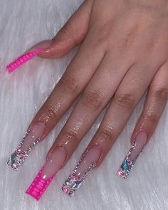 Tapered Square Nails, Colored Acrylic Nails, Short Square Acrylic Nails, Unique Acrylic Nails