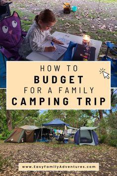 Plan your next family camping trip with this free guide and downloadable Excel template. It's the exact steps MY family uses to plan our camping trips! CLICK to read the full article.  Whether you want to do cheap camping or more luxury style family glamping, a budget will help with the planning! Use this template to help compare campsites and vacation options.  It's a simple and easy way to start saving for your next trip. Save this pin for planning your next family holiday!