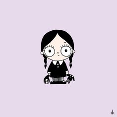 Wednesday Addams Cute Pics, Wednesday Addams Desenho, Wednesday Cartoon Drawing, Wednesday Addams Pfp Cartoon, Easy Wednesday Drawing, Wednesday Addams Cartoon Drawing, Wednesday Addams Art Drawing, Wednesday Addams Doodle, Baby Wednesday Addams