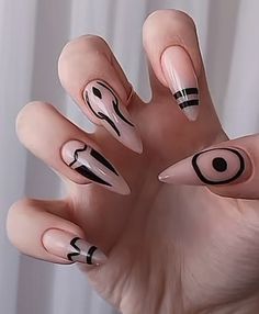 Fake Nails Designs, Anime Nails, Goth Nails, Her Nails