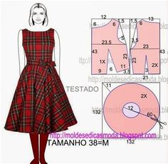 a woman's dress pattern is shown with measurements