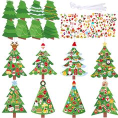 christmas tree cut outs and decorations