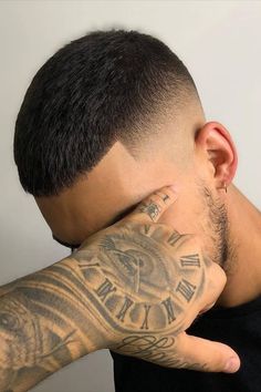 Crew Cut Hair, Very Short Hair Men, Men Fade Haircut Short, Short Fade Haircut, Men Haircut Curly Hair