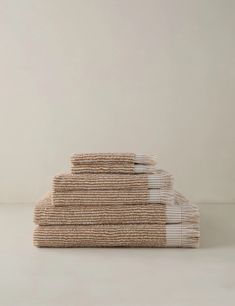 stack of folded towels on top of each other