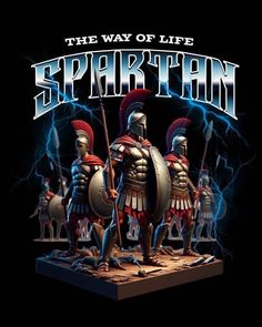 an image of the logo for spartan, which is on display in front of a black background