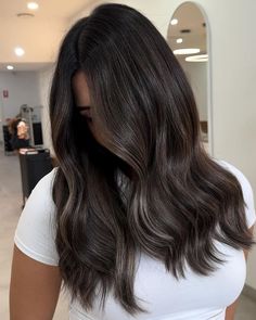 Espresso Balayage, Ashy Brown Hair Balayage, Espresso Hair Color, Hair Colour For Green Eyes, Hair Foils, Wedding Hair Colors