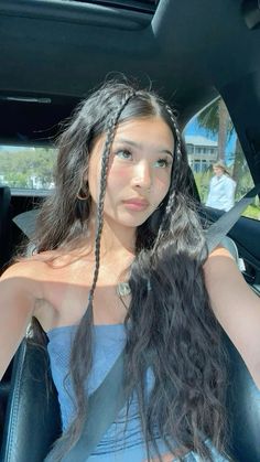 Baddie Hairstyles Long Hair, Braided Hairstyles Latina, Cute Long Hair Styles, Latina Hairstyles, Pjo Dr, Κούρεμα Bob, Latina Hair, Hair Tea, Concert Hairstyles