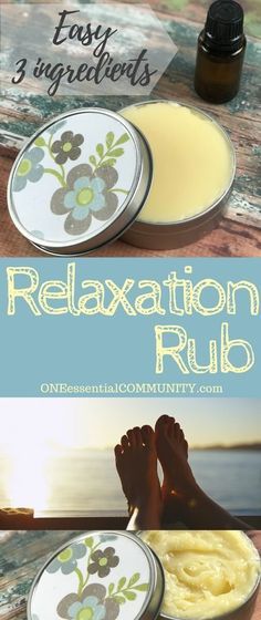 Easy essential oil relaxation rub recipe - great for reducing stress & anxiety, sleep, calming, balancing, & relaxing (just 3 ingredients) Music Quotes Short, Sleep Balm, Potion Ingredients, Essential Oils Gifts, Cedarwood Oil, Short People, Diy Essential Oils