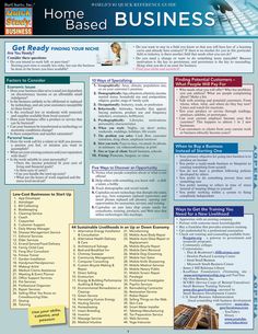 the home based business brochure is shown