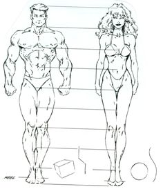 a drawing of two people standing next to each other with the names of their muscles