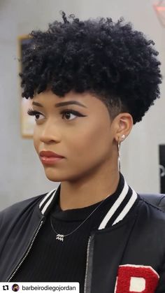 Short Haircut Wolfcut, Haircut Natural Hair Black Women, Haircuts For Black Women Natural, Asymmetrical Tapered Natural Hair, Afro Undercut Women, Mushroom Hairstyle, Afros Black Women, Short Tapered Natural Hair, Black Women Bold Haircut