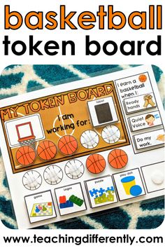 a basketball token board with the words, my token board