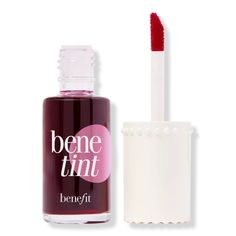 Benetint Liquid Lip Blush & Cheek Tint - Benefit Cosmetics | Ulta Beauty Benefit Blush Tint, Benetint Blush, Bene Tint, Cheap Makeup Products, Cheek And Lip Tint, Benefit Blush, Light Lipstick, Bday Wishlist, Preppy Gifts