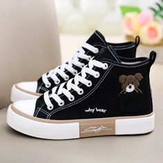 Breathable Sneakers, Canvas Shoes Women, Casual Lace, Girls Sneakers, Sneaker Brands, High Top Shoes, Canvas Sneakers