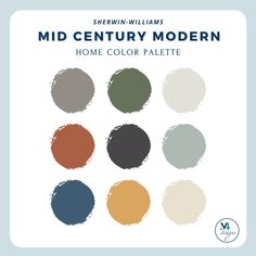 the mid century modern home color palette