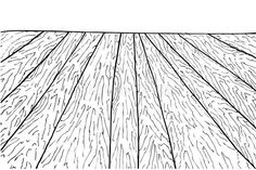 a black and white drawing of wood planks with lines in the center, on a white background