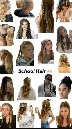 Cute Sporty Hairstyles, Hairstyle Examples, Easy Hairstyles For Thick Hair, Hair Inspiration Long, Cute Simple Hairstyles, School Hair, Types Of Hair, Hairstyles For Layered Hair, Hairdos For Curly Hair