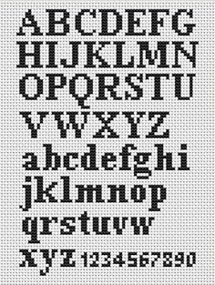 an old fashioned cross stitch alphabet in black and white