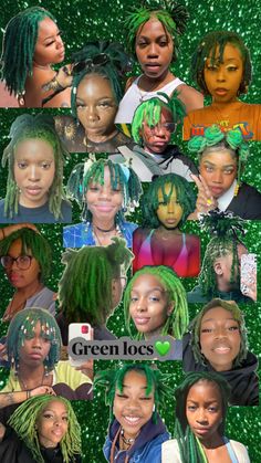 Locs Green Locs, Dreadlocks Hair Care, Diy Hair Wig, Cute Dreads, Beautiful Dreadlocks, Short Locs Hairstyles, Quick Natural Hair Styles, Dyed Hair Inspiration, Quick Braided Hairstyles