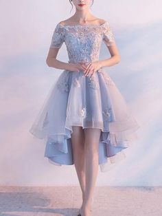 2018 Homecoming Dresses – SposaDresses Light Blue Homecoming Dresses, Light Blue Prom Dress, Cute Dresses For Party, Tulle Homecoming Dress, Cheap Homecoming Dresses, 파티 드레스, Blue Homecoming Dresses, Lace Prom Dress, Short Homecoming Dress