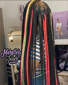 Braids Ideas With Color, Long Knotless Box Braids With Color, Knotless Color Braids, Long Knotless Braids With Color, Different Color Knotless Braids, Knotless Box Braids Medium Color, Colorful Knotless Braids, Braid Color Ideas, Peek A Boo Box Braids